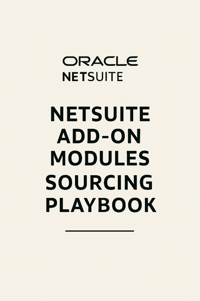 NetSuite Add-On Modules Sourcing Playbook