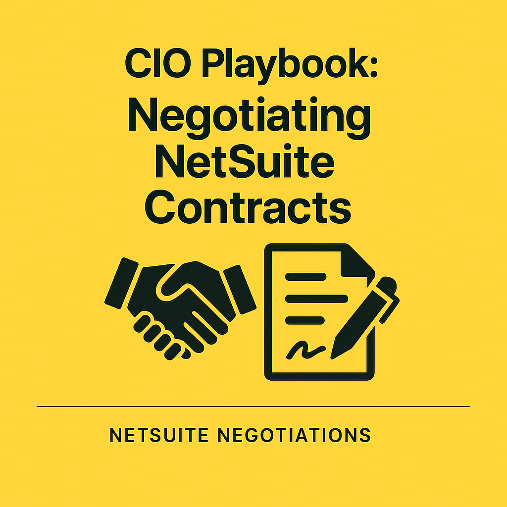 CIO Playbook: Negotiating NetSuite Contracts
